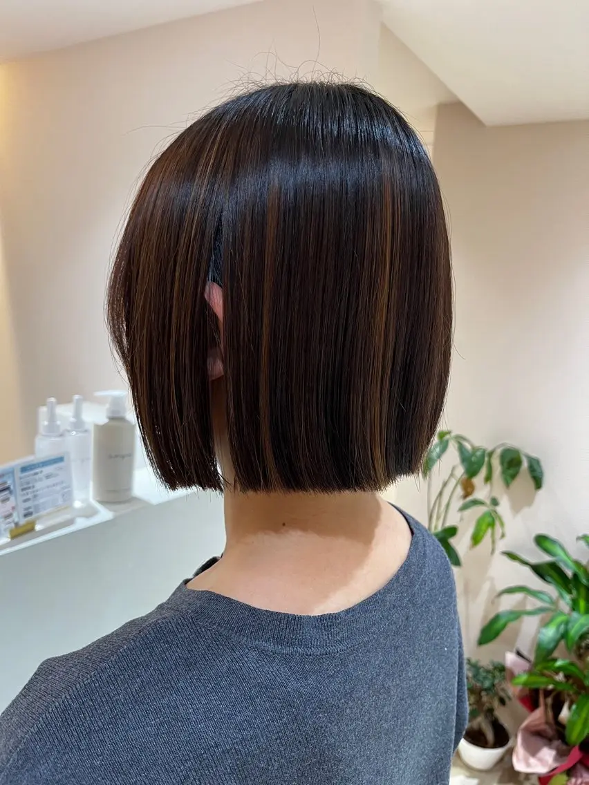 ショート カラー 切りっぱなしボブ ボブ レイヤー/ボブ特化 横浜/伊藤　怜のヘアスタイル