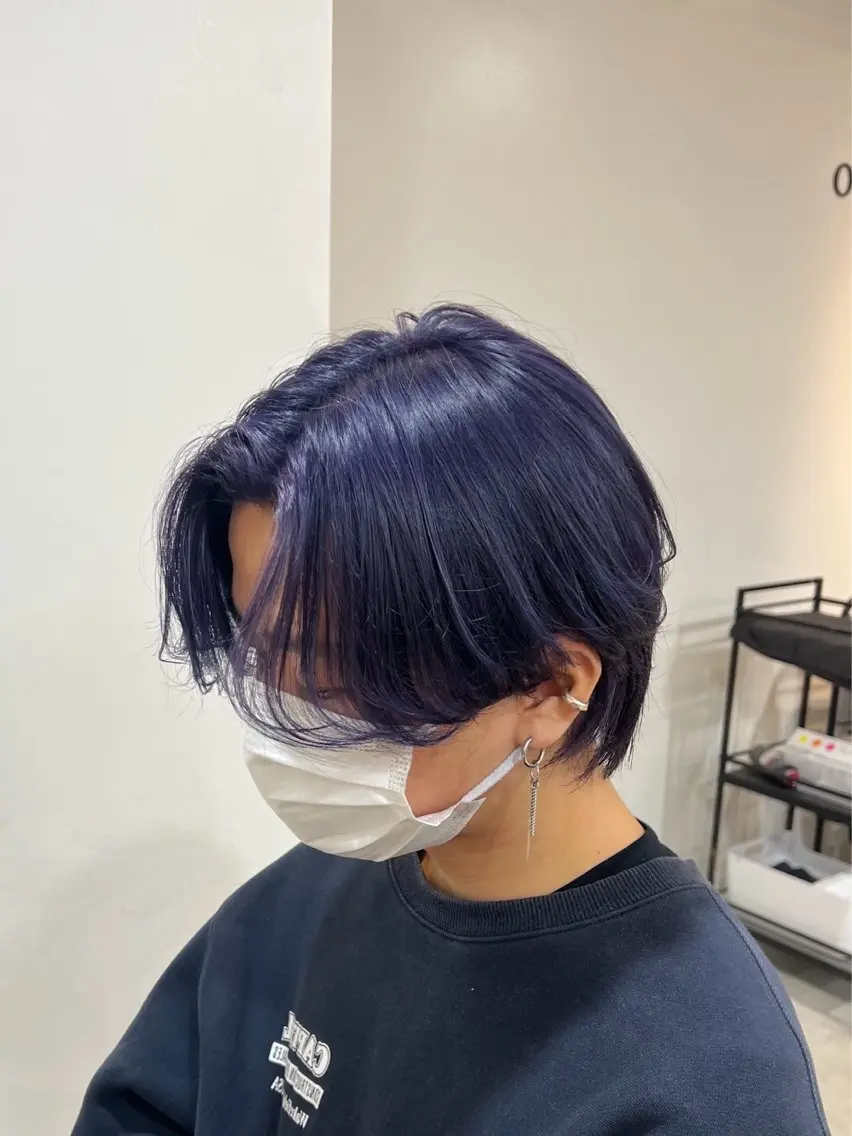 ショート カラー メンズ ヘアカラー 🎨古着✖️ ハイトーンYui🎨のヘアスタイル