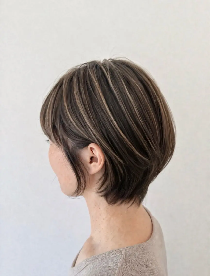 ショート ショートボブ ボブ ハイライト ショートヘア 高嶋拓也/宇都宮 /江曽島/クリーピーのヘアスタイル