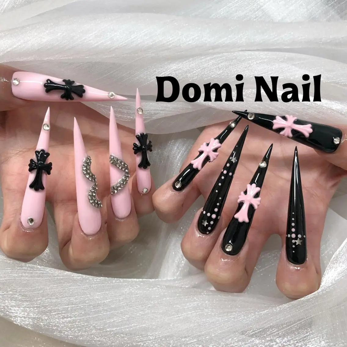 ネイル ロングネイル 持ち込み スーパーロングネイル ハンドネイル 渋谷 Domi Nailのネイルデザイン