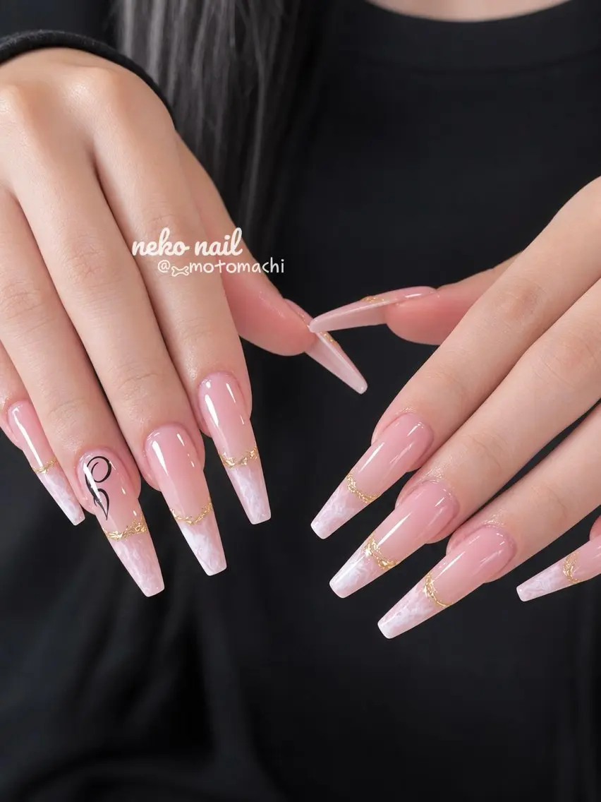 ネイル ロングネイル ニュアンスネイル スーパーロングネイル ハンドネイル neko nail三宮元町店のネイルデザイン
