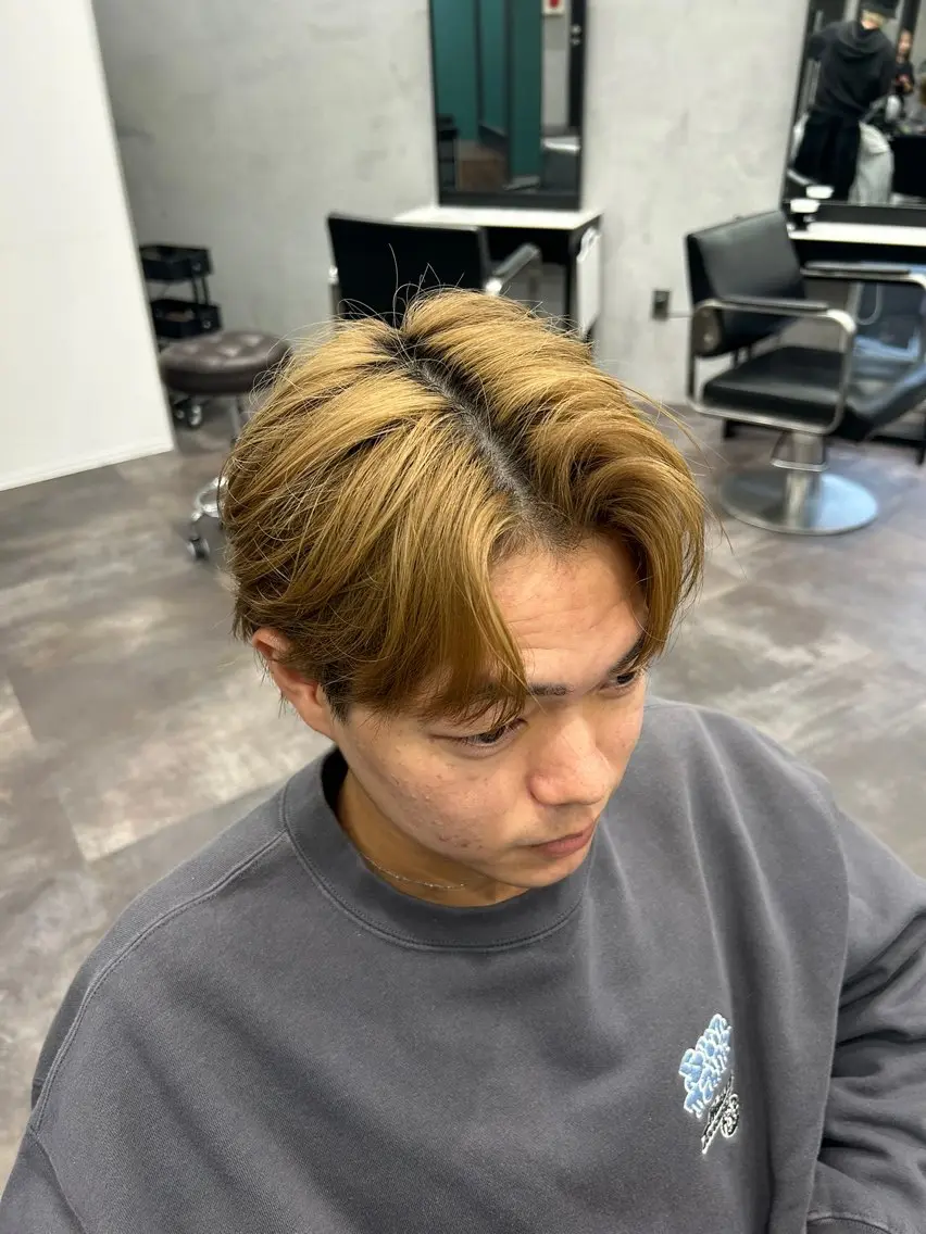 ミディアム カラー メンズ 🐠メンズ特化🐠 井上風冴のヘアスタイル