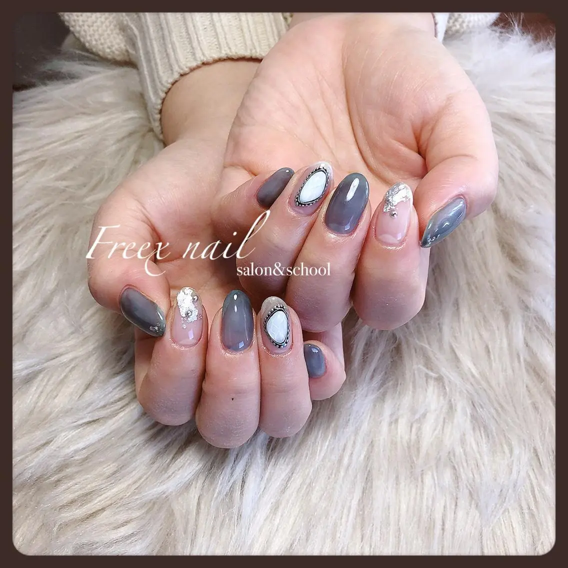 ネイル シルバー freex nail /ニュアンス/個性派のネイルデザイン