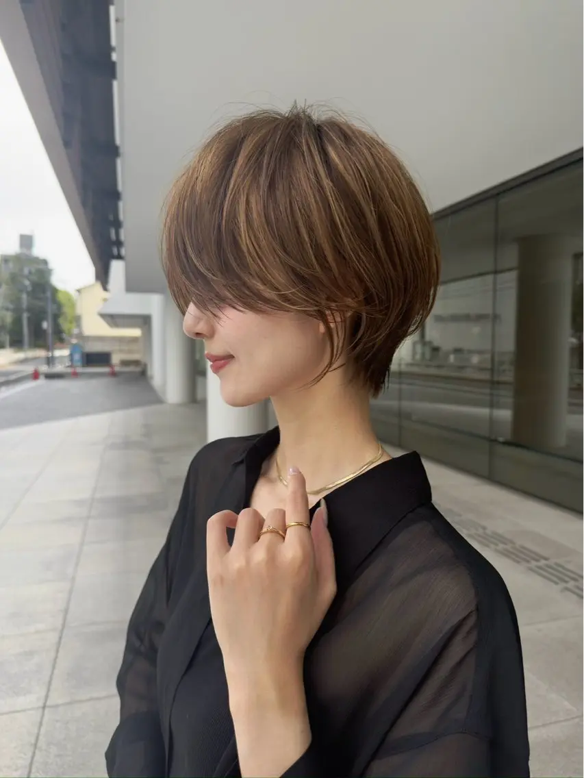 ショート 髪の年齢悩み解消/ 白髪と癖毛　松本雄光のヘアスタイル