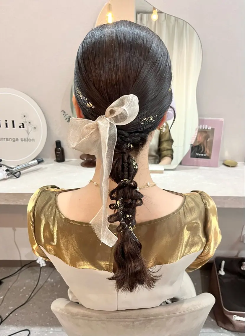 ヘアアレンジ ヘアセット Mila Akariのヘアスタイル