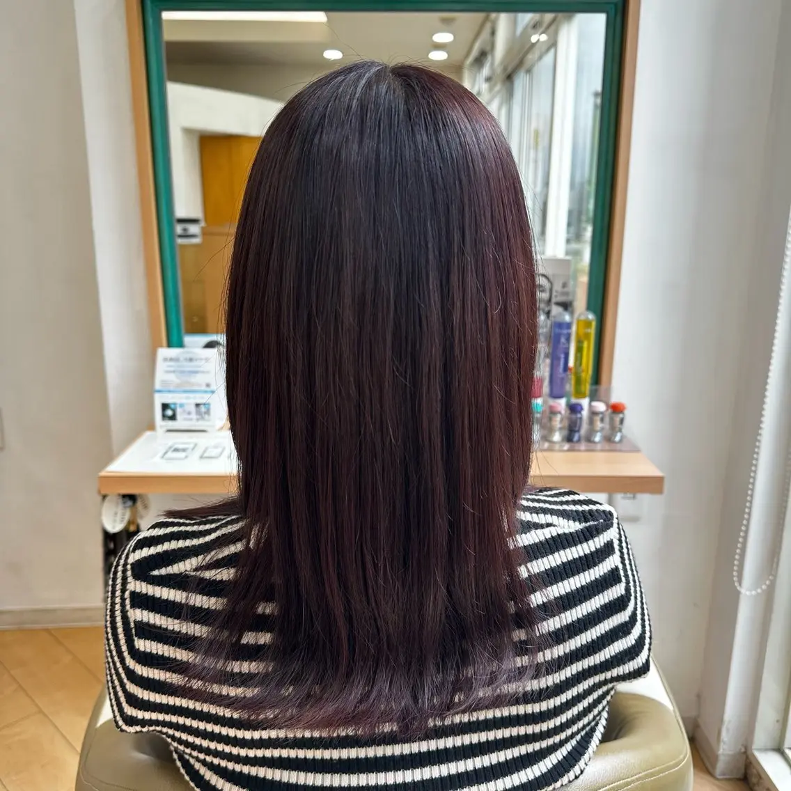 セミロング カラー ピンクカラー ピンクパープル パープルカラー モデル様大募集中🐾 🧸佐々木優🧸🐾のヘアスタイル