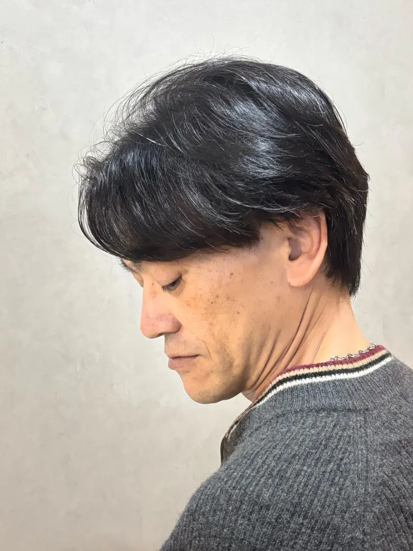 ミディアム カット パーマ mellow men 's MIZUKIのヘアスタイル