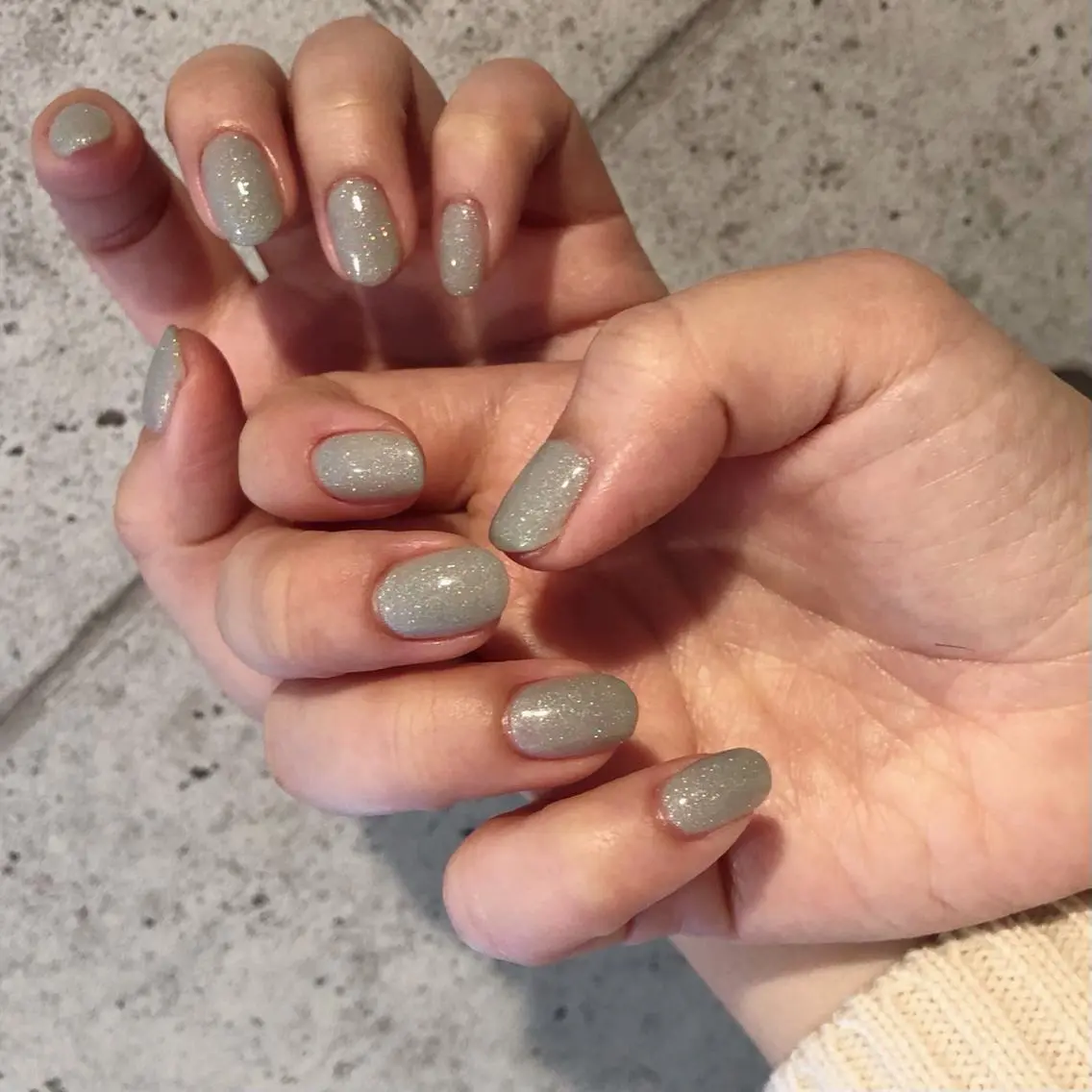 ネイル グリーン ラメ(グリッター) nail salon midpointのネイルデザイン