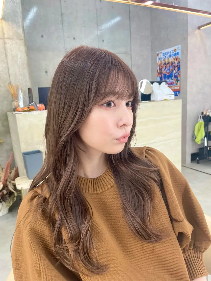 ロング カラー カット ヘアカラー トリートメント 韓国ヘア🇰🇷 レイヤー/芝春樹のヘアスタイル