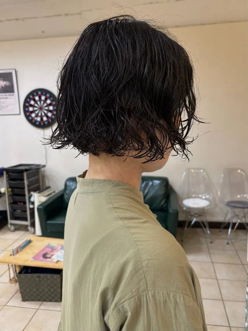 ミディアム パーマ ミディアムパーマ カット パーマ ボブパーマ/ スズキユウナのヘアスタイル