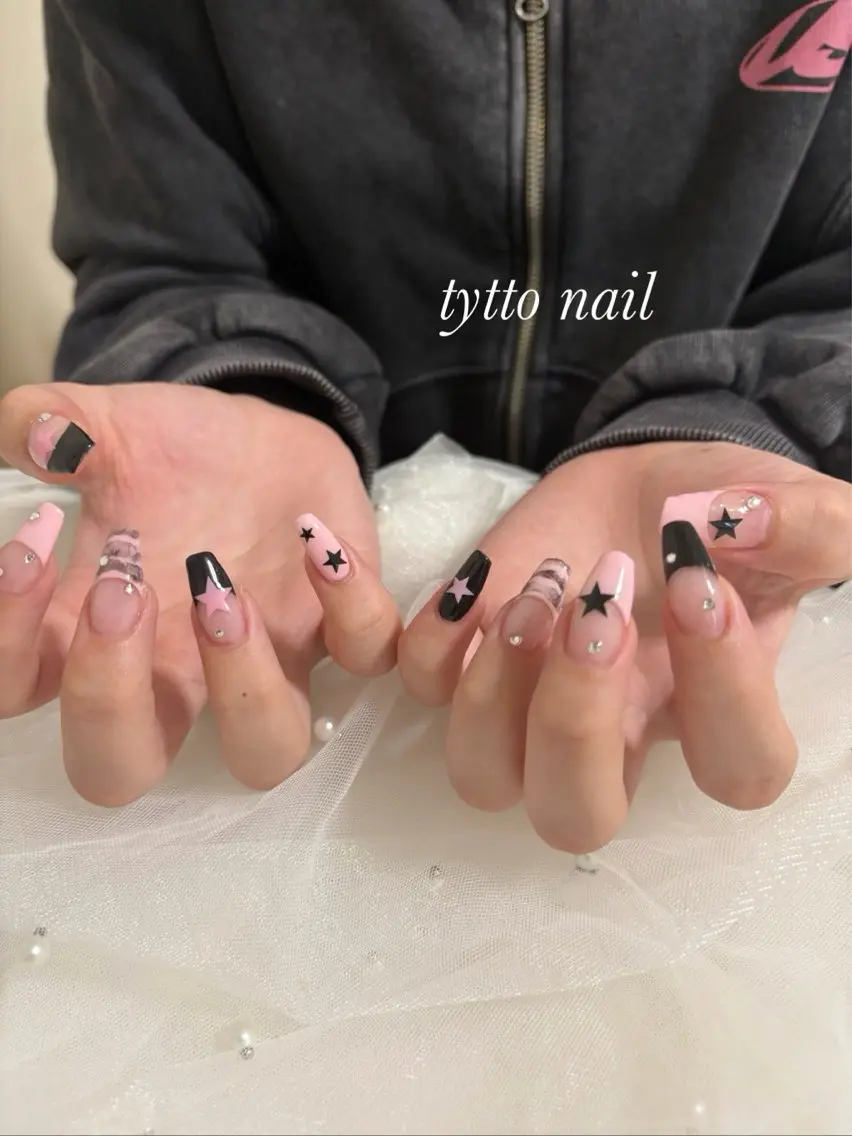 ネイル フレンチネイル ガーリー 韓国ネイル ワンカラーネイル ピンク ハンドネイル tytto nail ❤︎‪‪eri‪‪のネイルデザイン