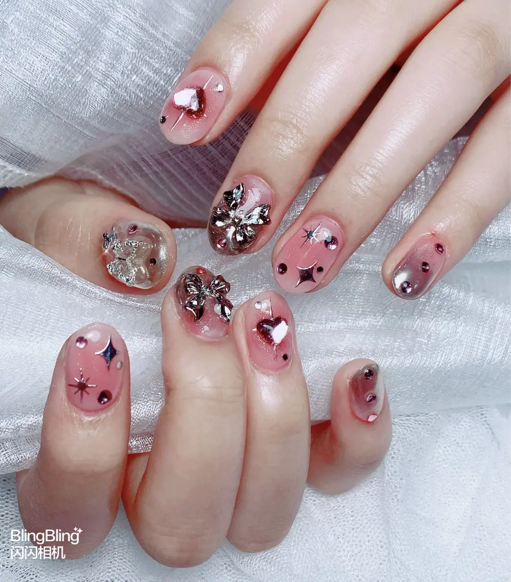 ネイル オーロラネイル チークネイル 長さ出し フットネイル フレンチネイル NaNa nailのネイルデザイン
