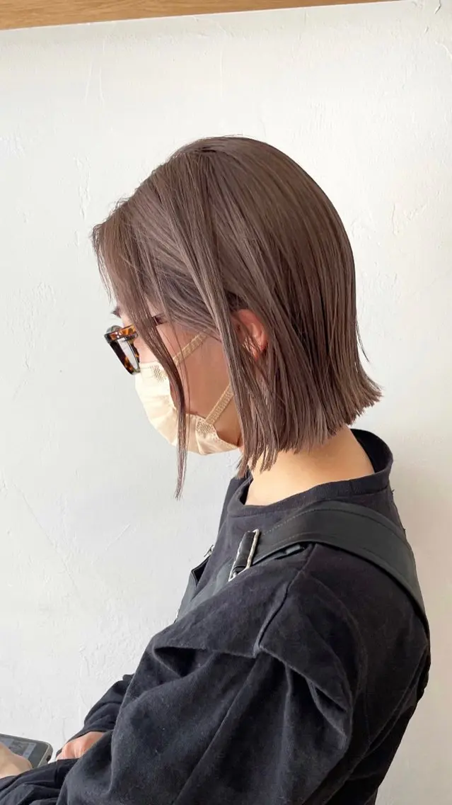 ショート カラー カット ヘアカラー トリートメント オリーブ/縮毛♡ Natsuno🩰のヘアスタイル