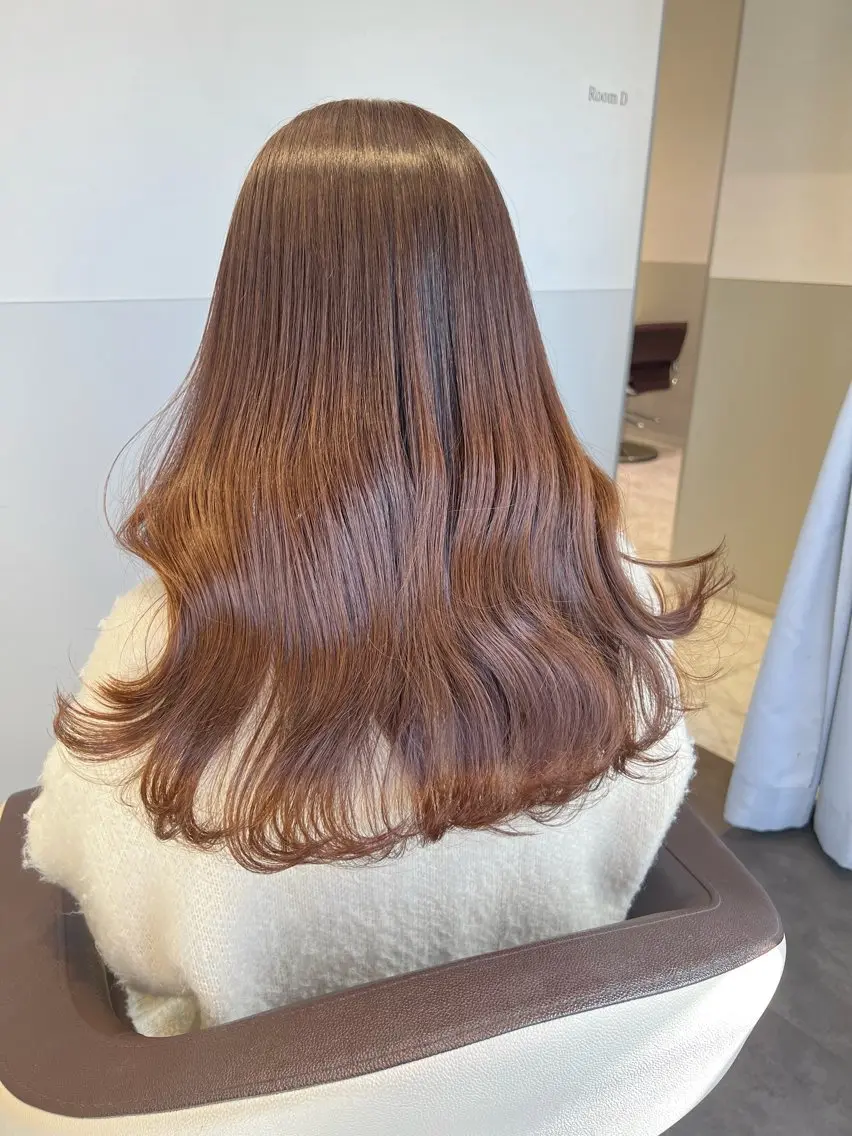 セミロング カット ヘアカラー トリートメント 韓国モテhair🍑 momoのヘアスタイル
