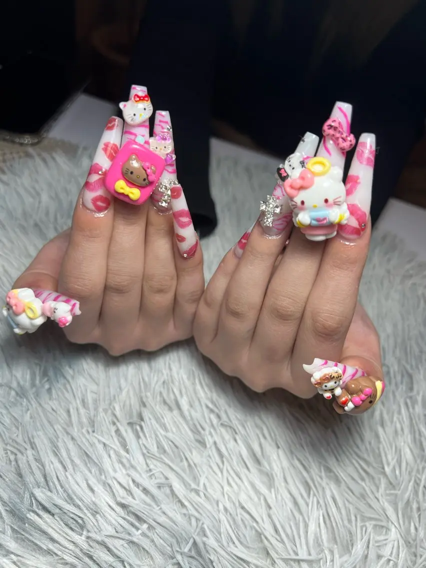 ネイル アニマル柄 持ち込み スカルプネイル ハンドネイル シェヌネイル JURAのネイルデザイン