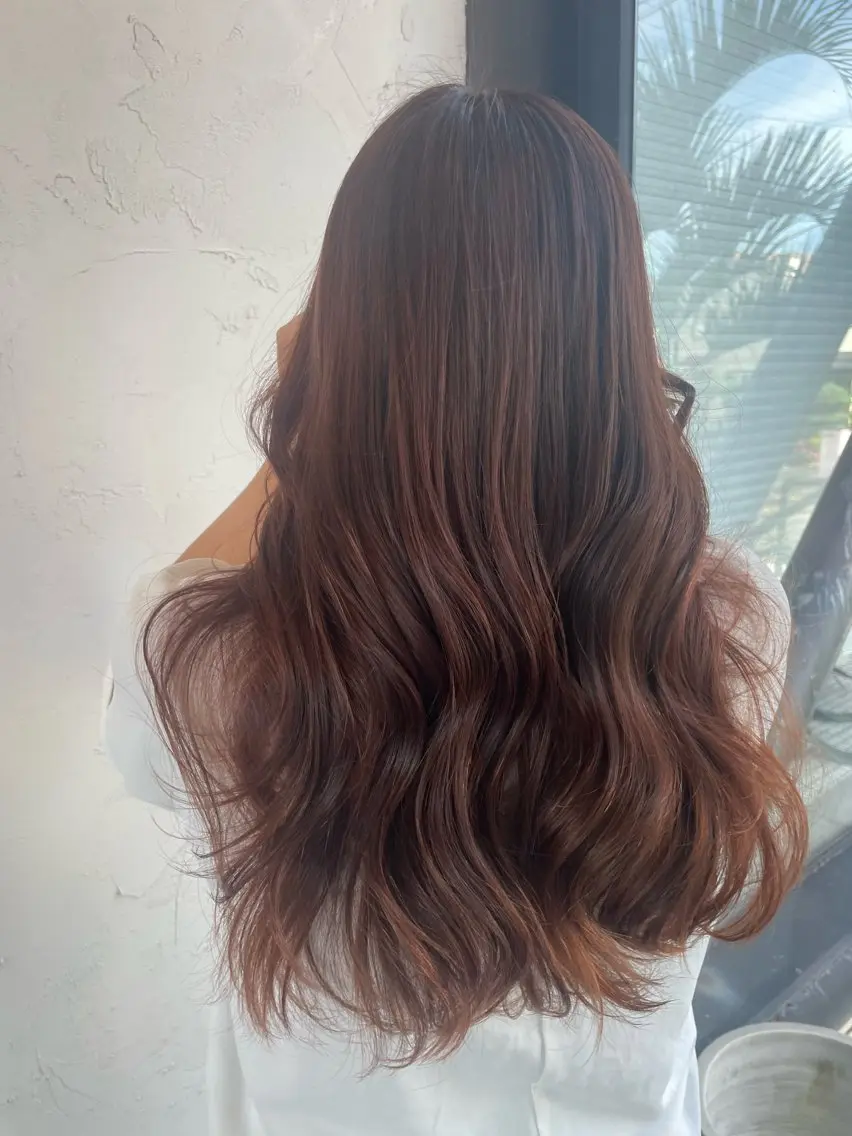 ロング カラー ブラウンカラー ピンクカラー 🎀豊橋/豊川🎀 ハイトーンうらら🎀のヘアスタイル