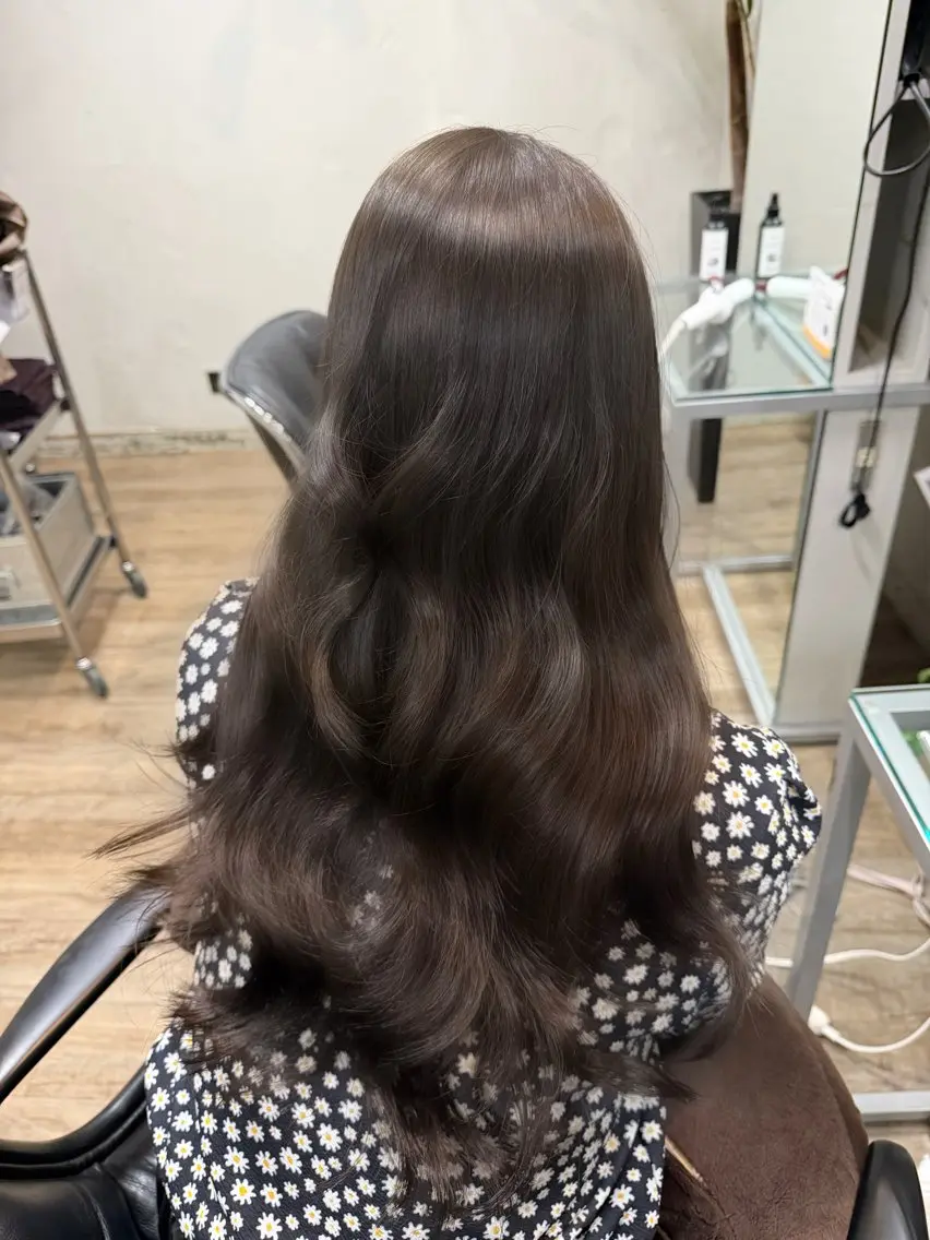 ロング ヘアカラー トリートメント Hinata🫧 透明感カラー/元町のヘアスタイル
