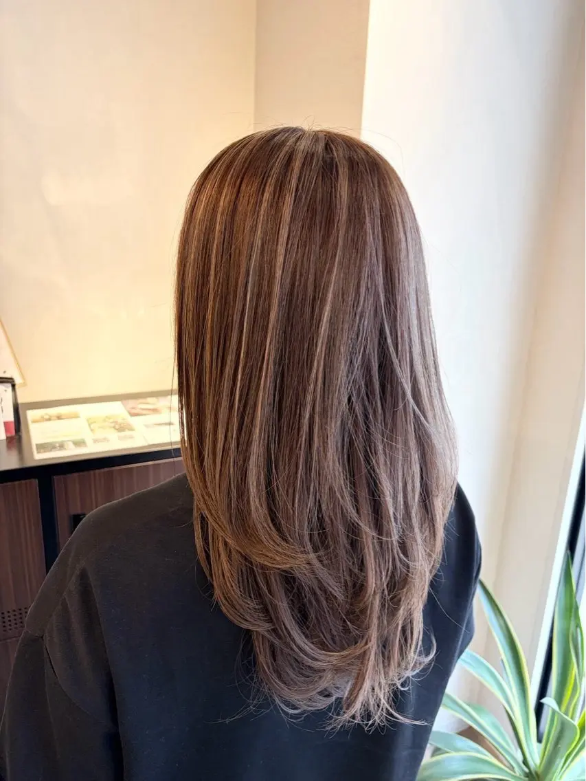 ロング カラー ハイライトカラー ハイライト ヘアカラー オーガニックカラー/ ハイライト/kahoのヘアスタイル