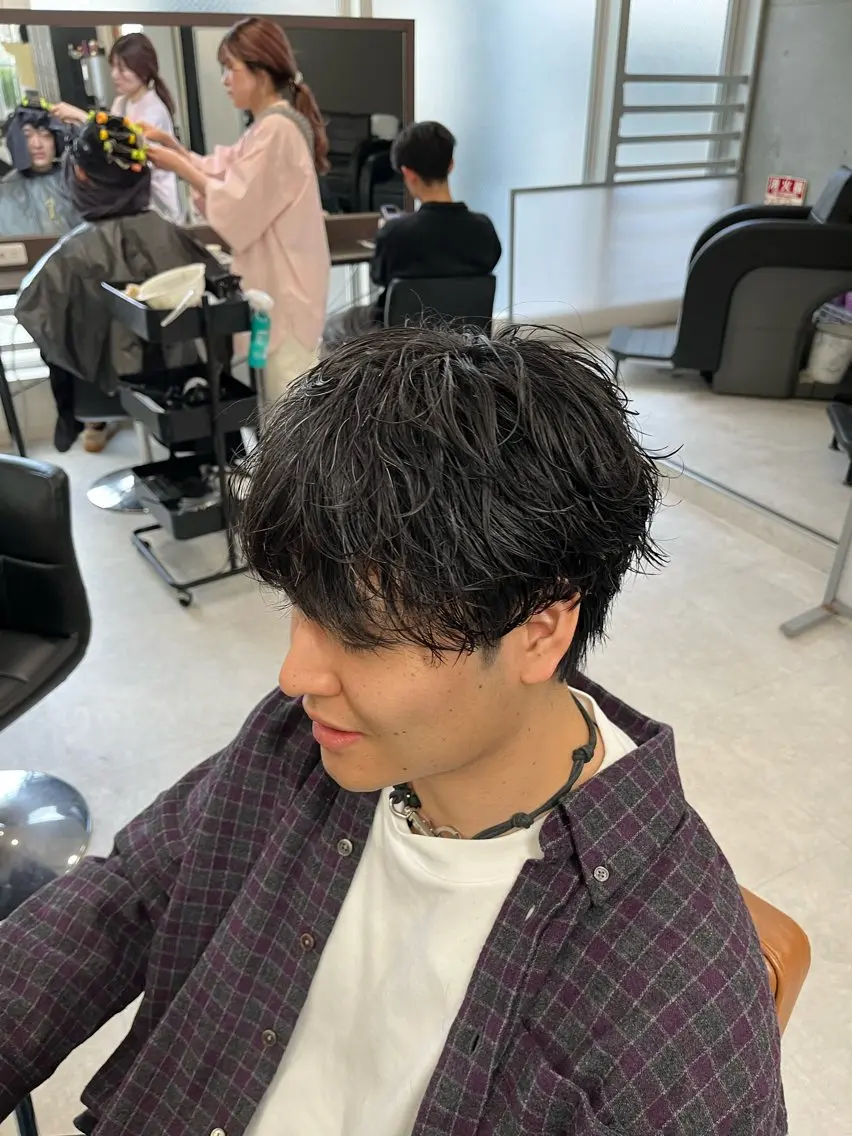 ショート パーマ メンズ メンズパーマ カット ヘアカラー パーマ トリートメント ヘッドスパ メンズ特化/パーマ /フェード/洋輔のヘアスタイル