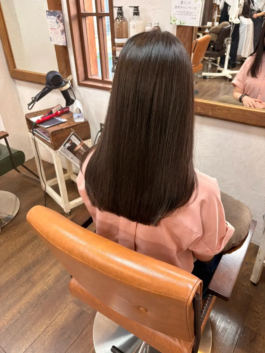 カラー ベージュカラー オリーブベージュ 三宅　デザインカラー 透明感カラー✨のヘアスタイル