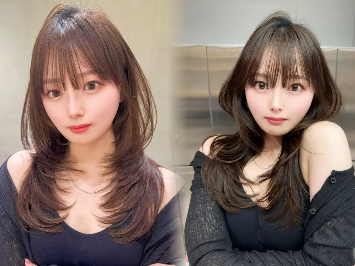 ロング カラー カット ヘアカラー トリートメント レイヤー/縮毛矯正 マスター✨️タケルのヘアスタイル