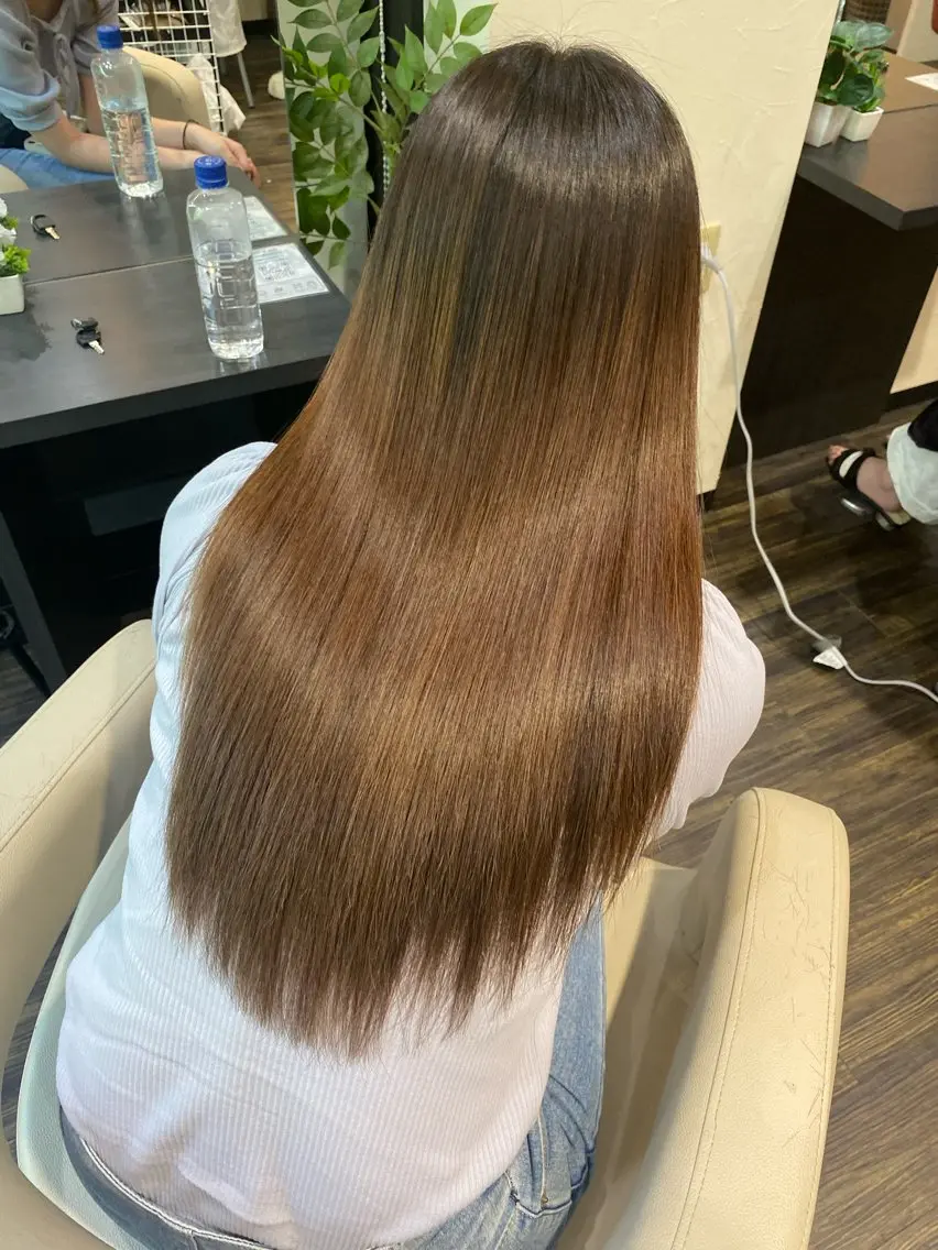ロング カット 縮毛矯正 yamashita karinのヘアスタイル