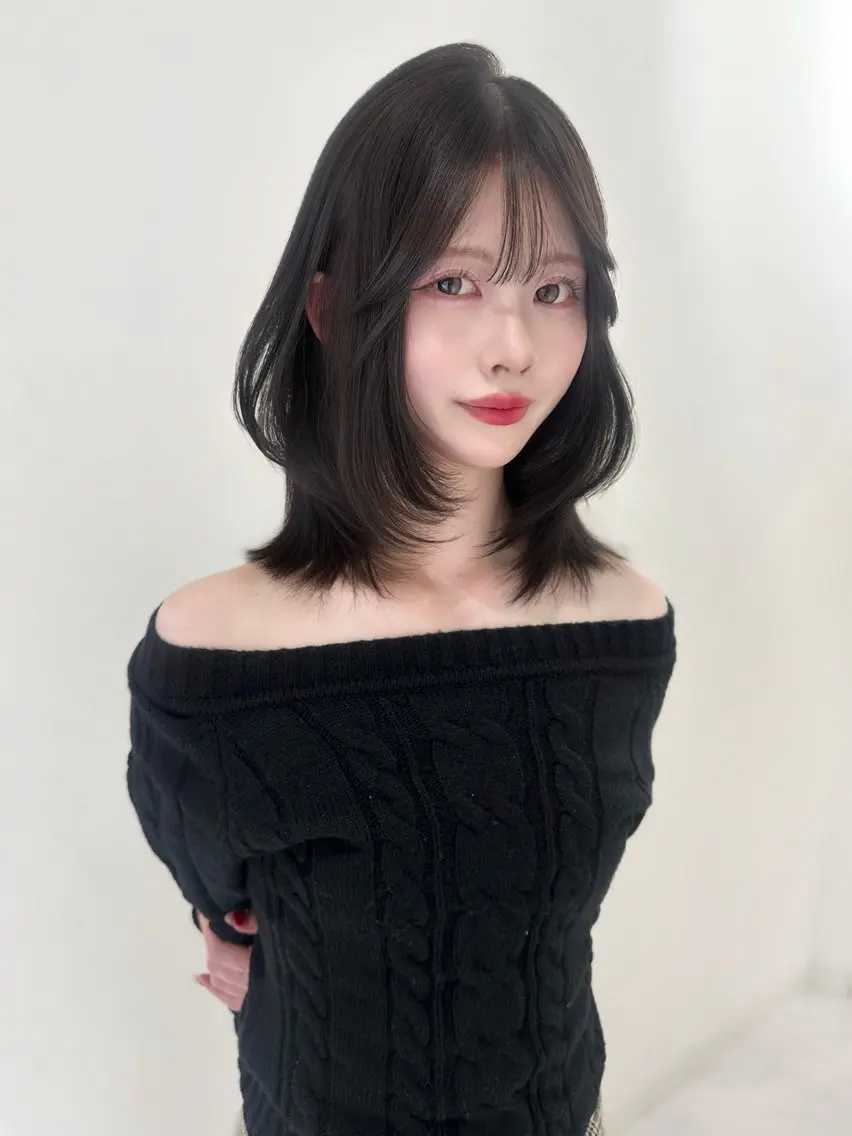 ミディアム カラー 上野/韓国hair 🤍MOEKA🤍のヘアスタイル