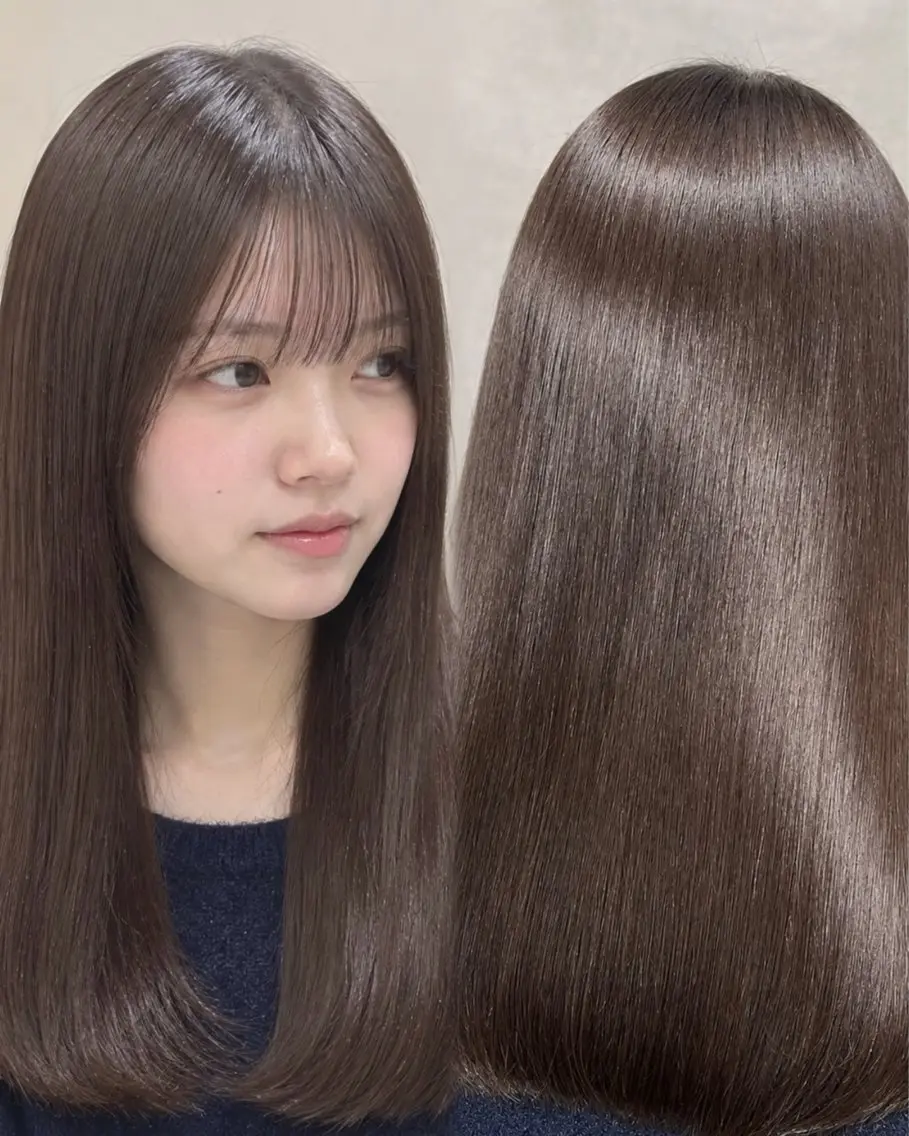 セミロング カラー 透明感カラー ヘアカラー トリートメント 透明感カラー💎 アレンジ🩰Rimiのヘアスタイル