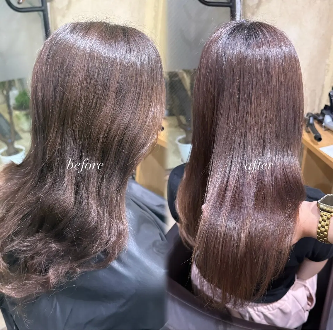 セミロング 髪質改善 トリートメント トリートメント ⠀ 流菜のヘアスタイル