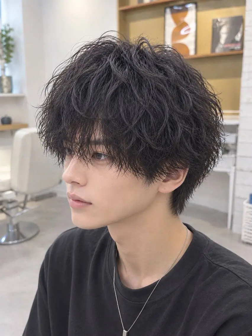 パーマ メンズ メンズパーマ シャドーパーマ 🌻リンクスハート 🌼島岡 茉生🌻のヘアスタイル