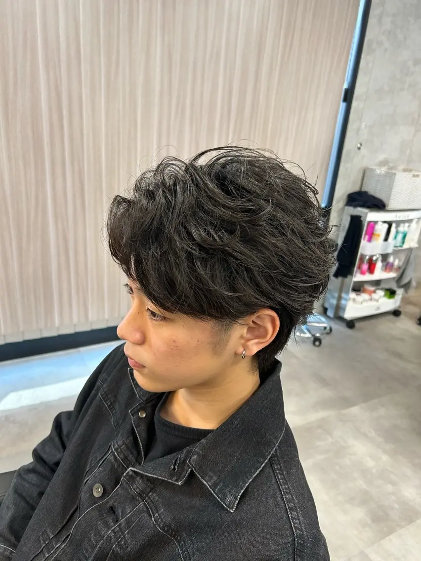 ショート カラー パーマ メンズ メンズ特化 👑YUTAのヘアスタイル