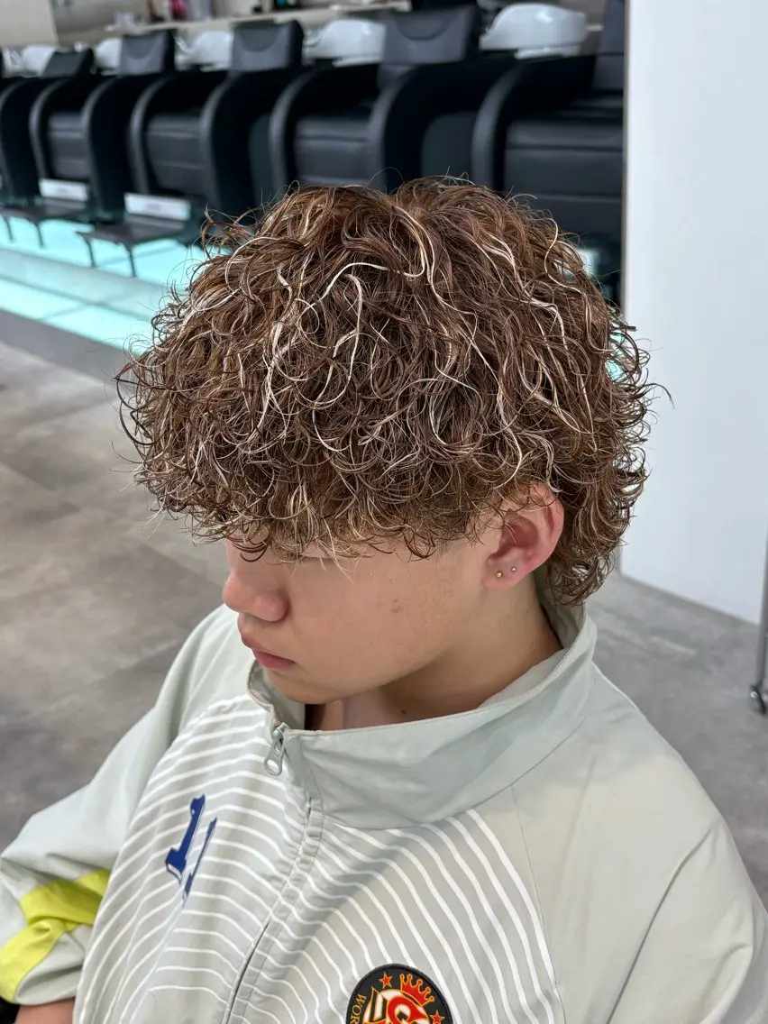 カラー パーマ メンズ カット ヘアカラー パーマ fifth 武正 琉生のヘアスタイル