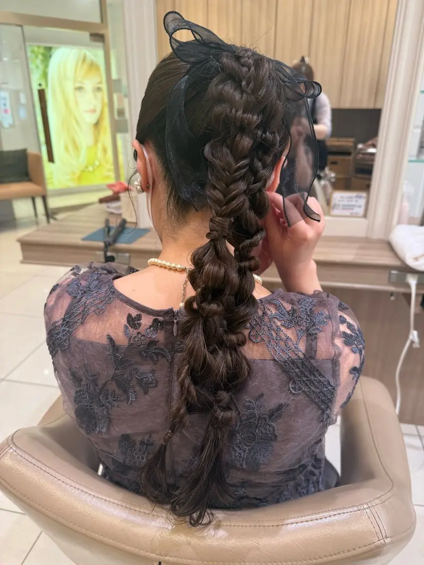 ロング ヘアアレンジ ヘアセット 韓国ヘアメイク🎀/ 縮毛矯正✨山本媛香のヘアスタイル