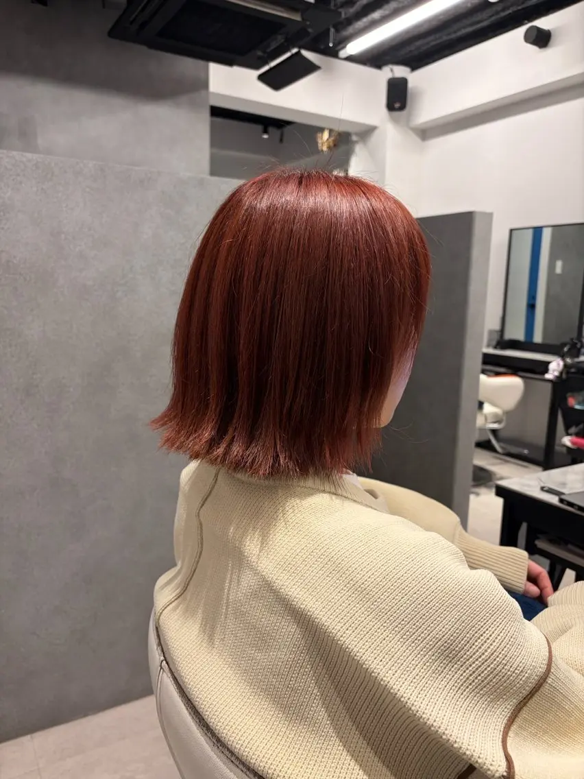 ミディアム カラー ヘアカラー 高石 乃愛のヘアスタイル