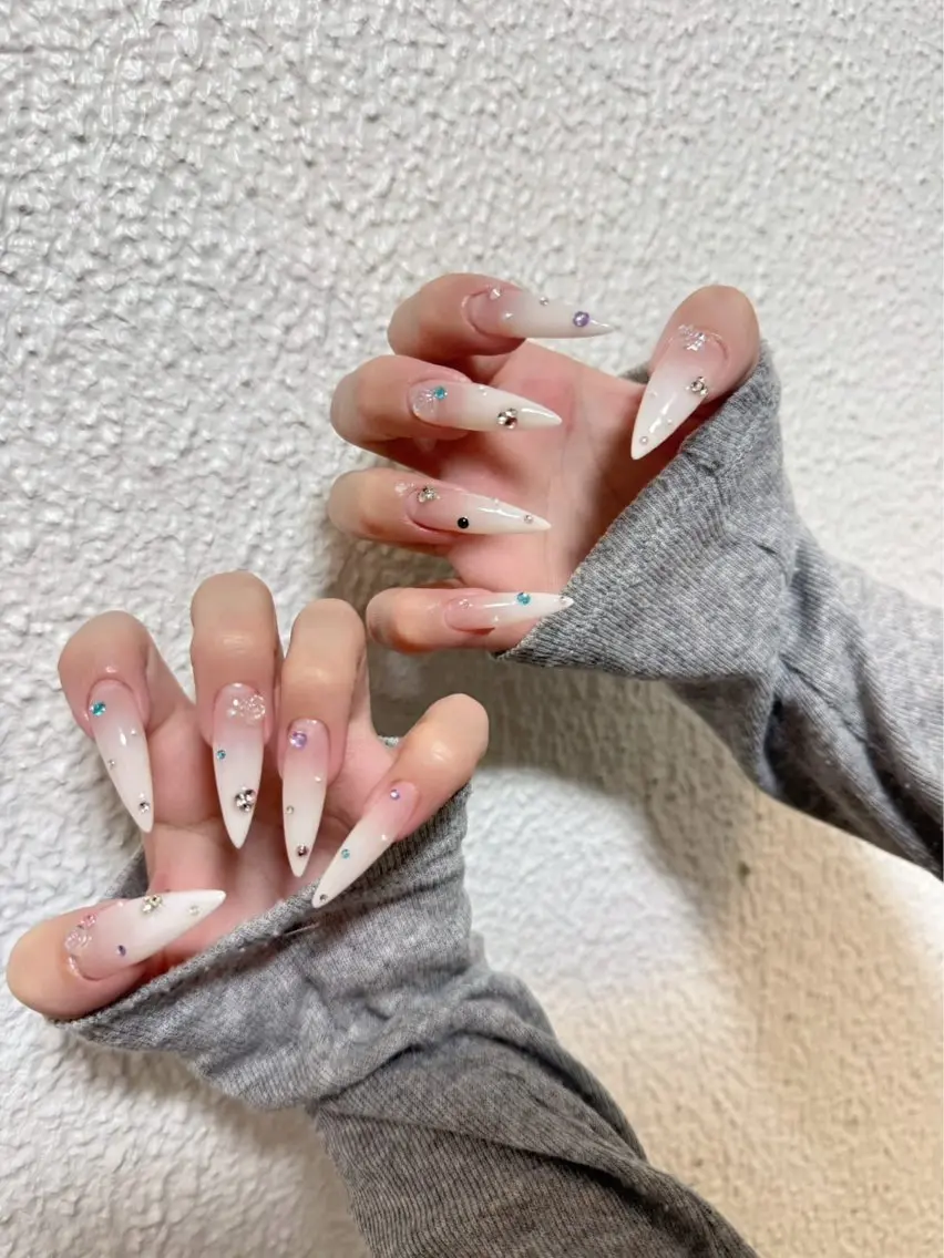 ネイル アートネイル オーロラネイル チークネイル 長さ出し フットネイル ハンドネイル Chan nailsのネイルデザイン