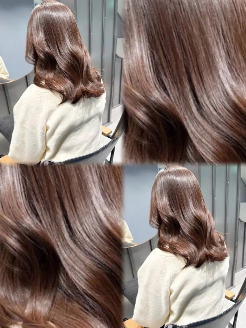 ミディアム カラー 透明感カラー トリートメント ヘアカラー トリートメント カラーモデル募集/ 名古屋/ゆいのヘアスタイル