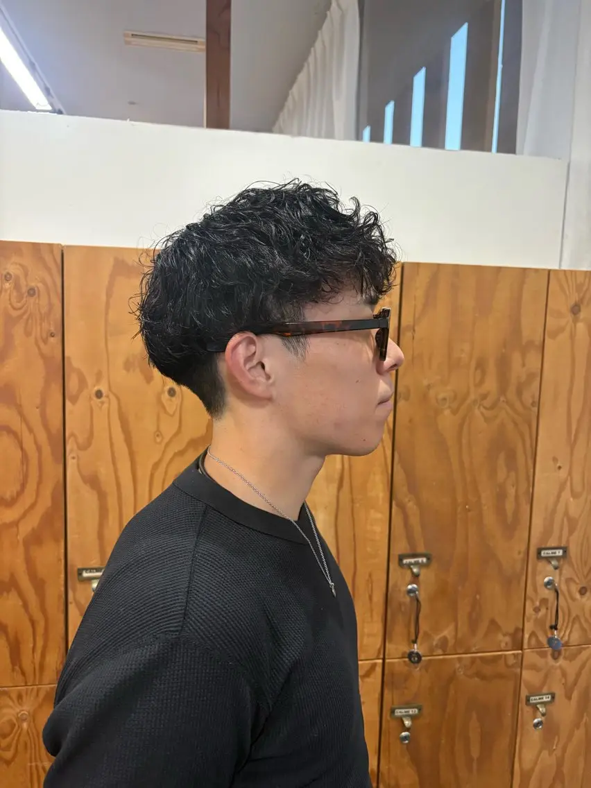 パーマ メンズ カット パーマ ルプラボウ/豊川 篠島 みなみのヘアスタイル
