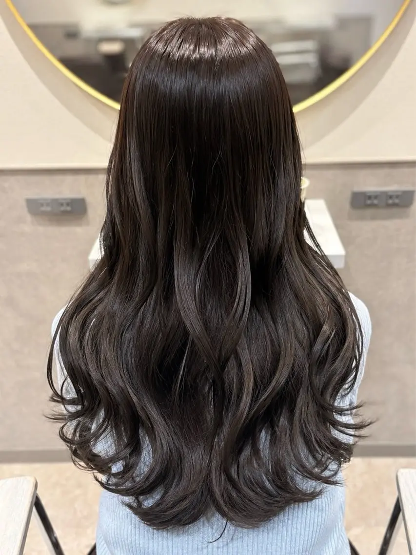 ロング カット ヘアカラー トリートメント 飯泉ゆうか/銀座/ 髪質改善のヘアスタイル