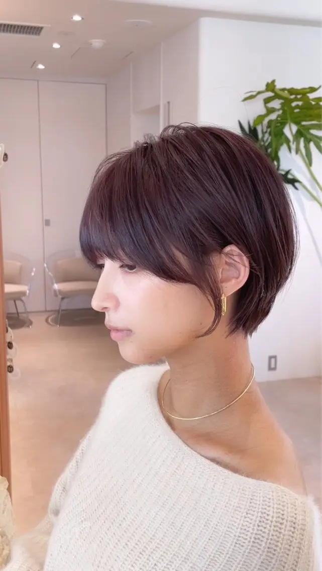 ショート カラー カット ヘアカラー トリートメント 田中航平/渋谷ボブ/ レイヤーボブのヘアスタイル