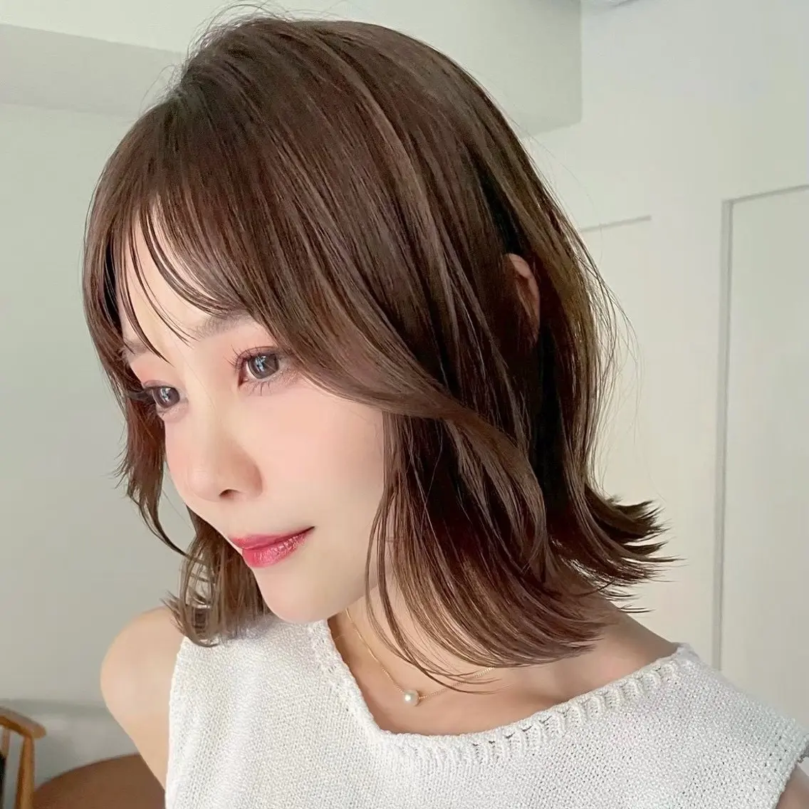 ミディアム カラー ヘアアレンジ 内大久保 列夏のヘアスタイル
