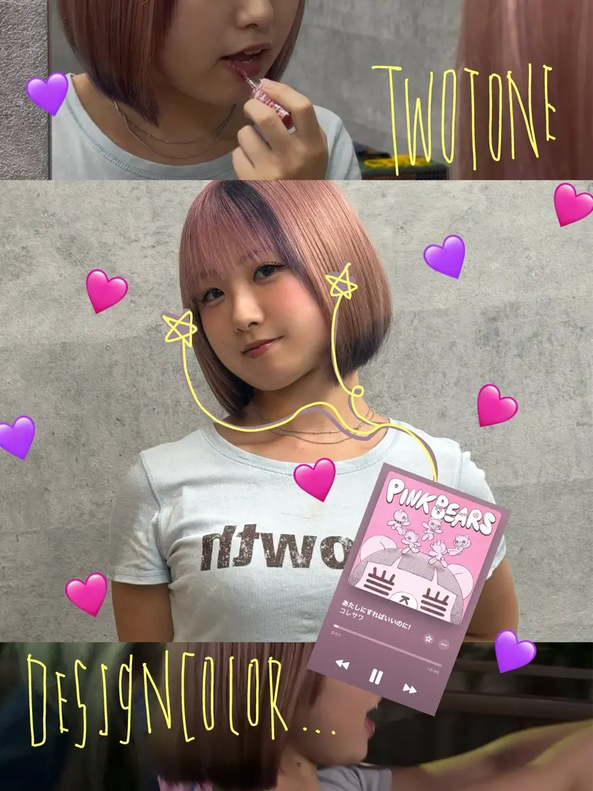 ショート カット ヘアカラー 楠原 透羽のヘアスタイル
