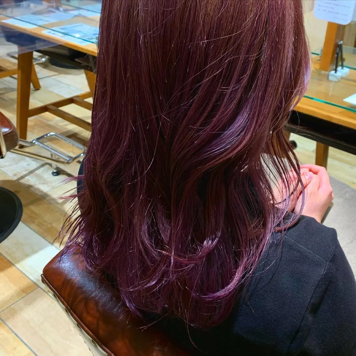 セミロング カラー 💖クボ モモ💖のヘアスタイル