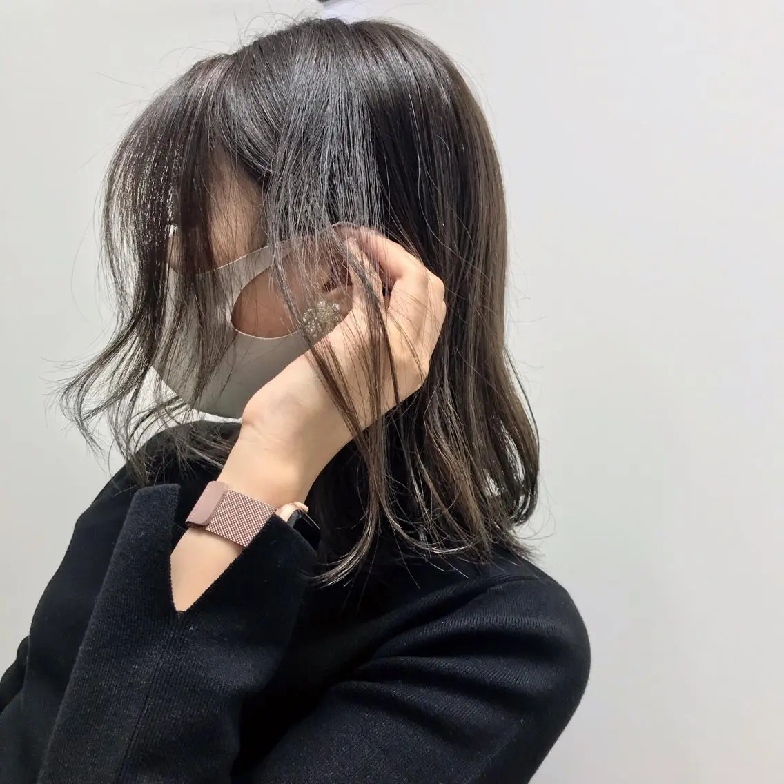 ミディアム カラー グレージュ ショート特化 /天神大名/ハルナのヘアスタイル