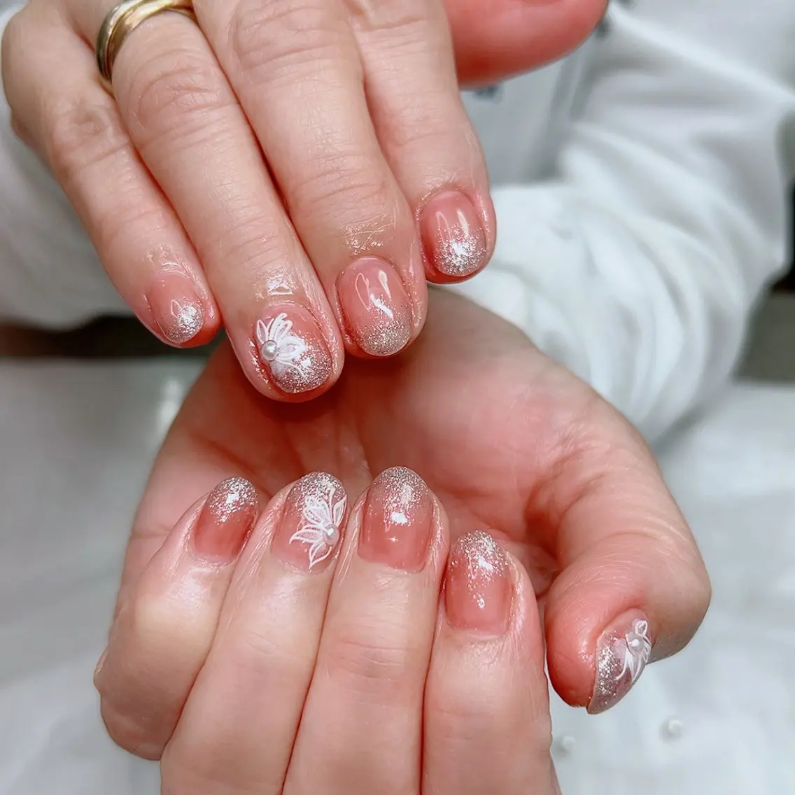 ネイル アートネイル フレンチネイル ジェルネイル グラデーション マグネットネイル ハンドネイル Cute Tips nailのネイルデザイン