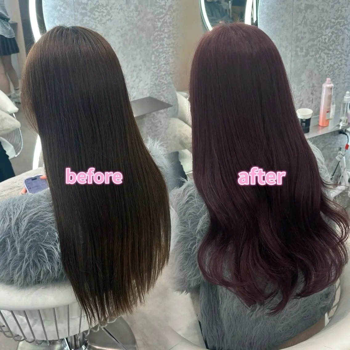 ミディアム ブリーチなしW🎀 髪質改善／はのんのヘアスタイル