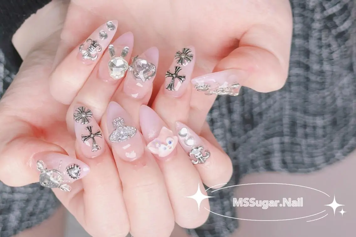 ネイル ロングネイル スカルプネイル ネイルチップ ワンホンネイル MSSugar Nailのネイルデザイン