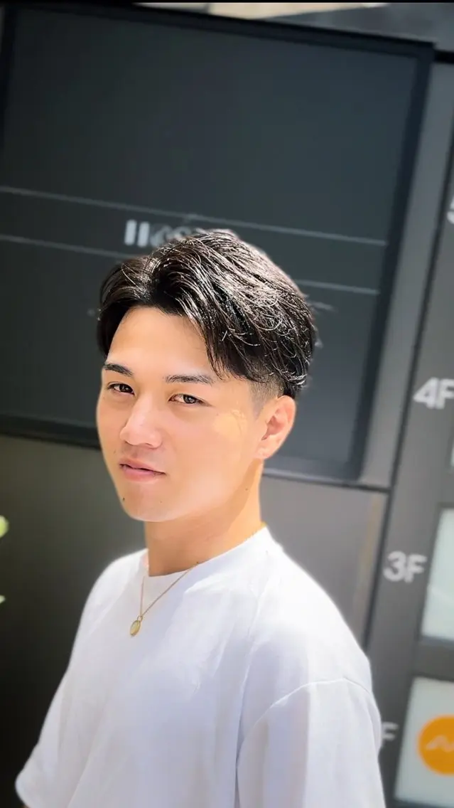 【ミニモ限定メニュー👊】メンズカット＋ニュアンスパーマ🌀王道ニュアンスパーマはお任せください！の写真