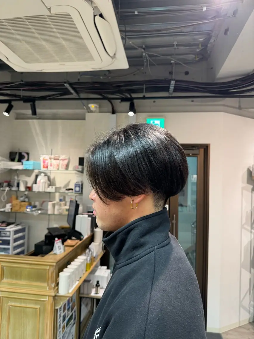 メンズ センターパート 林 龍誠のヘアスタイル