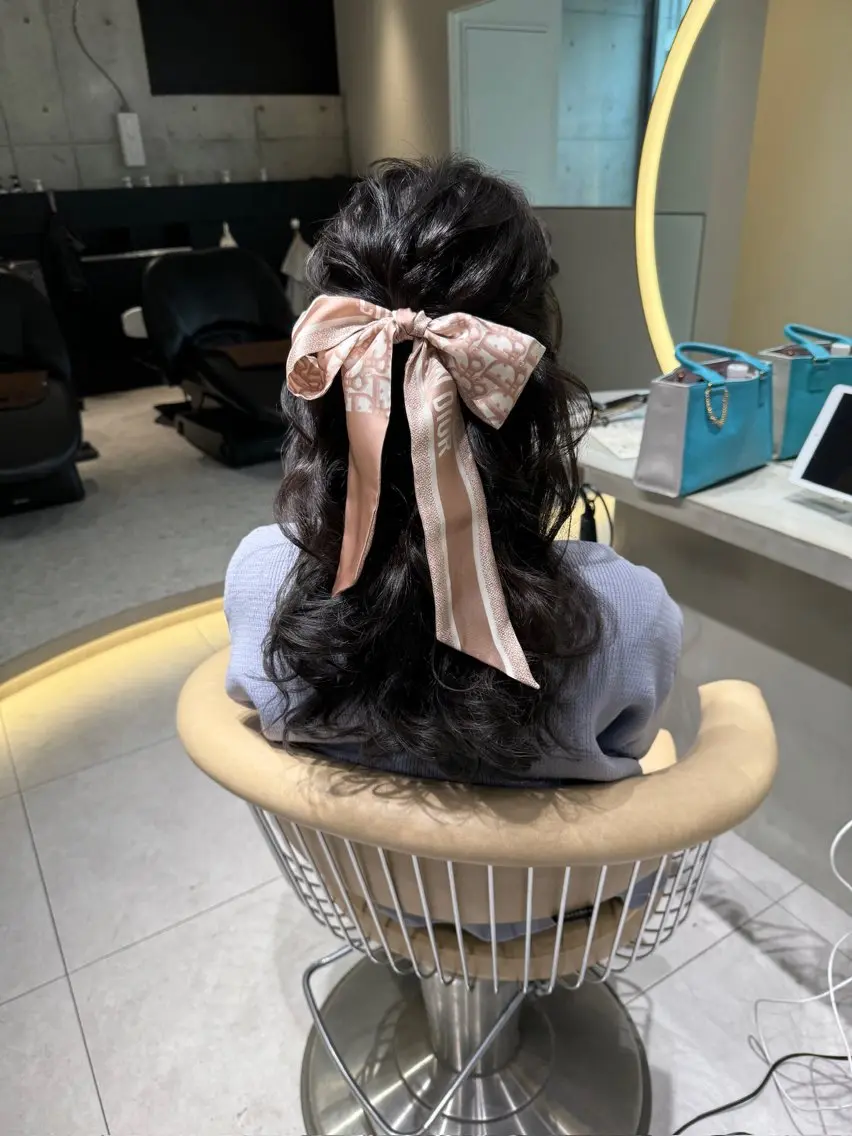ミディアム ヘアアレンジ ヘアセット/レイヤー 縮毛矯正/はるか🎀のヘアスタイル