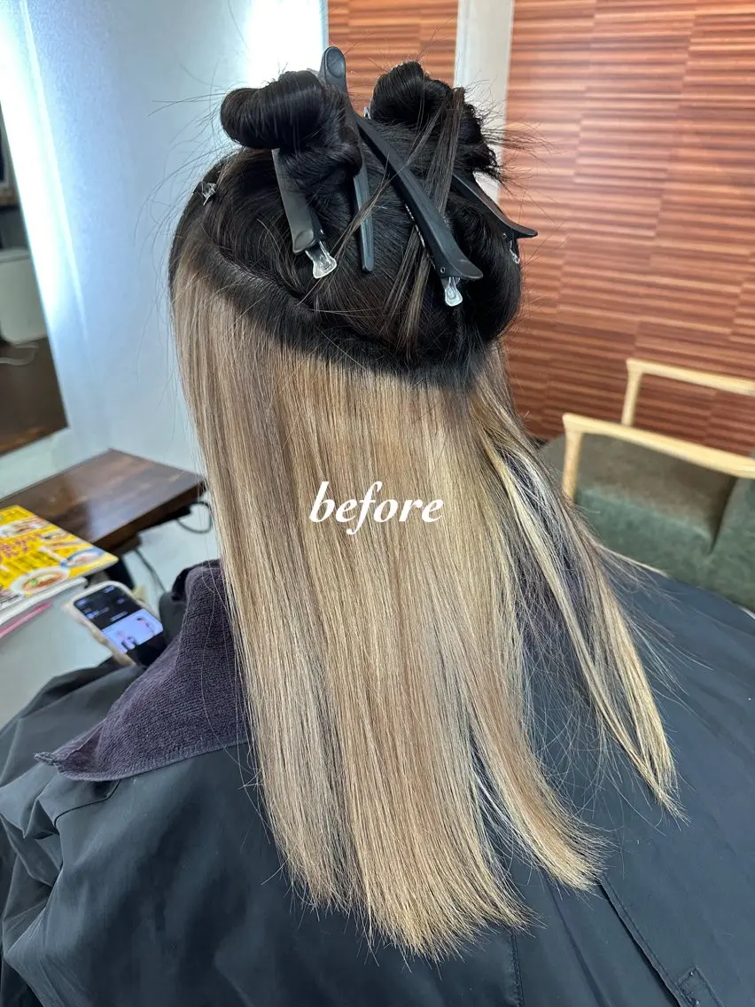 ロング カラー ピンクカラー バイオレットカラー ヘアカラー 💜推しインナー カラー/菊池柊真💜のヘアスタイル